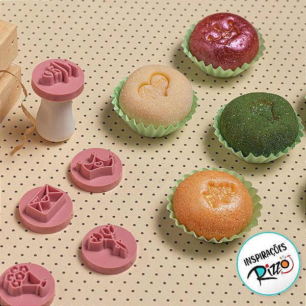 Kit Carimbos - Amor de Mãe - 2cm - 6 unidades - BlueStar - Rizzo