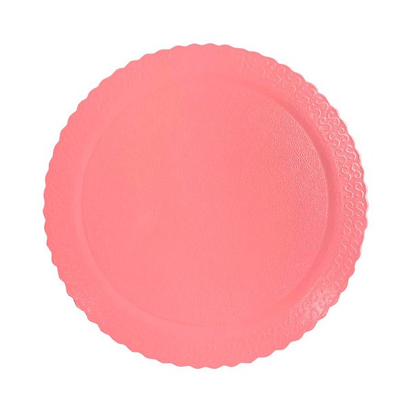 Base para Bolo Cake Board Redondo Rosa - 24cm - 1 unidade - Rizzo