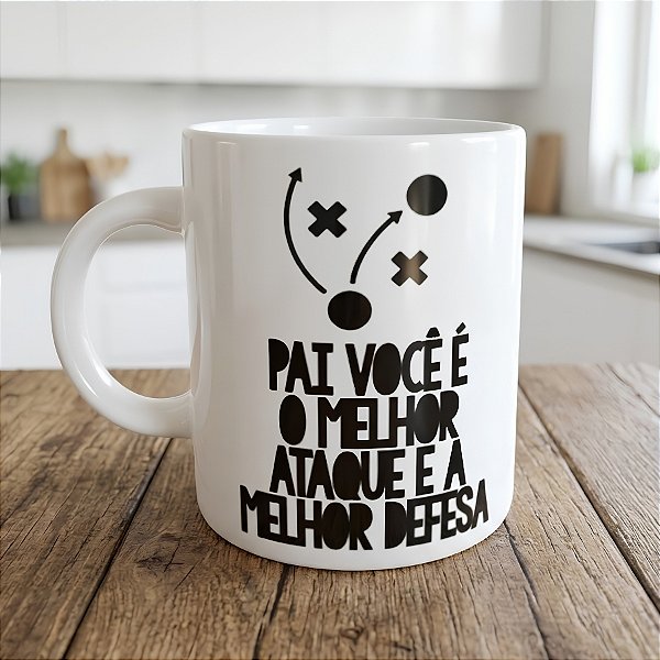 Caneca de Porcelana Papai Gol de Placa - 1 unidade - Rizzo