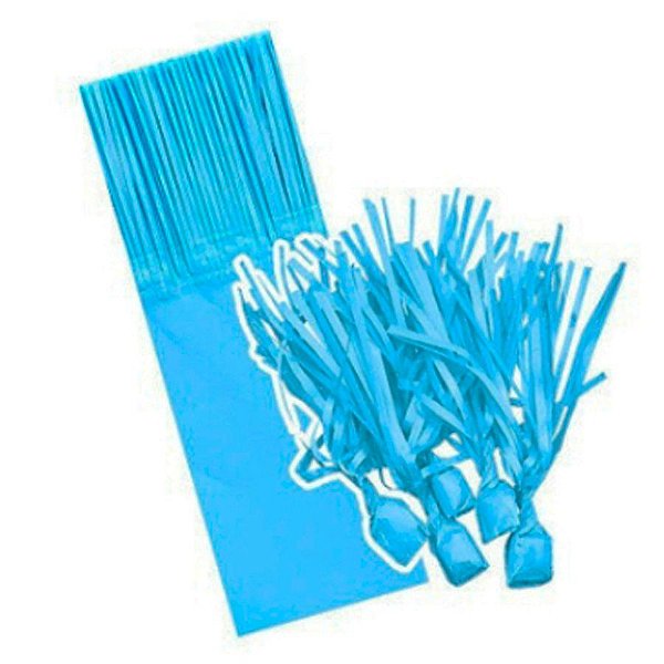 Papel para Bala de Coco - 8,5 x 21,5 cm - Azul Médio - 48 unidades - CampFestas - Rizzo