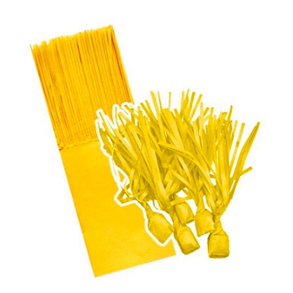 Papel para Bala de Coco - 8,5 x 21,5 cm - Amarelo - 48 unidades - CampFestas - Rizzo