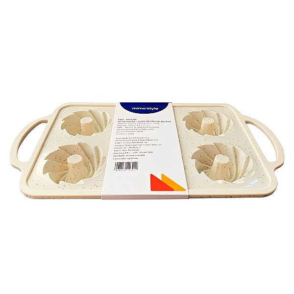 Forma de Silicone Com Alça Iron - CupCake Pudim - 23cm - 1 unidade - Mimo Style - Rizzo