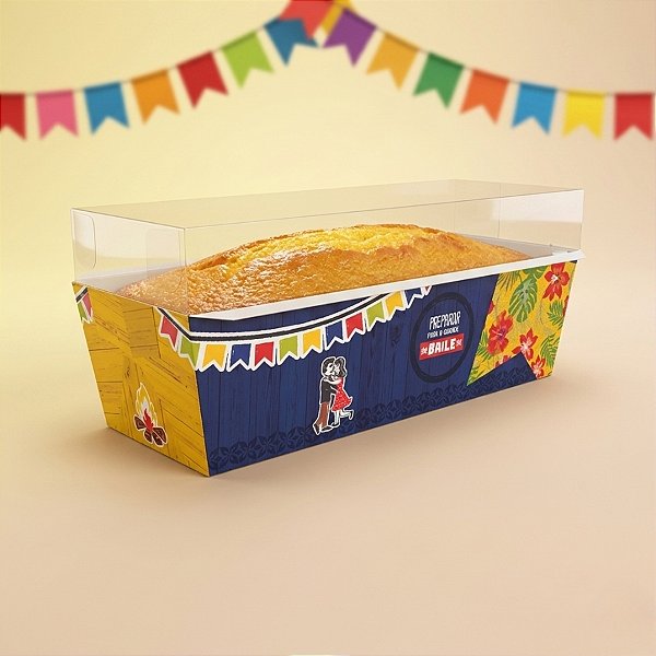 Caixa Bolo Forneável Quadrilha Animada - 8x20x7cm - Ref. C2669 - 10 unidades - Ideia Embalagens - Rizzo