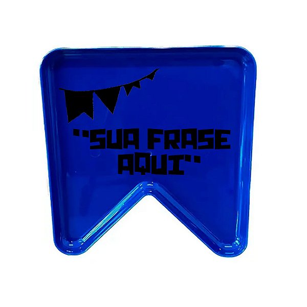 Bandeja Decorativa Personalizada - Bandeira Azul - 1 unidade - Rizzo Personalizado