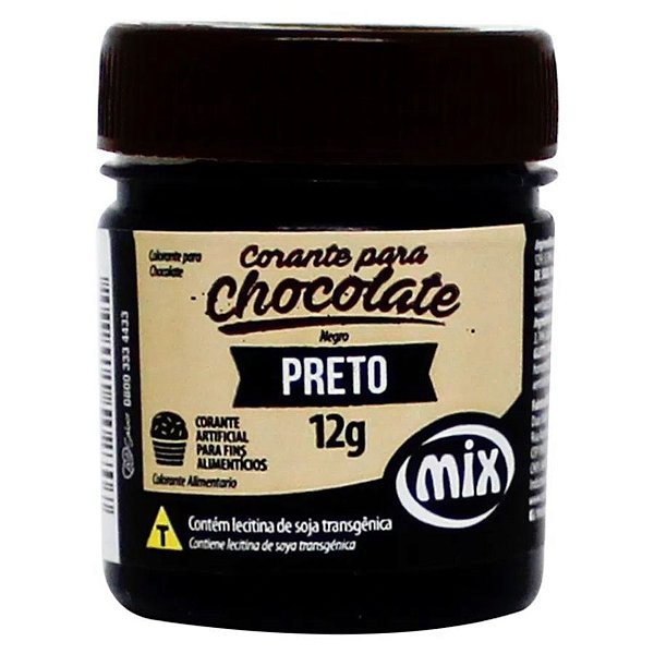 Corante em Pasta para Chocolate Preto 12g Mix