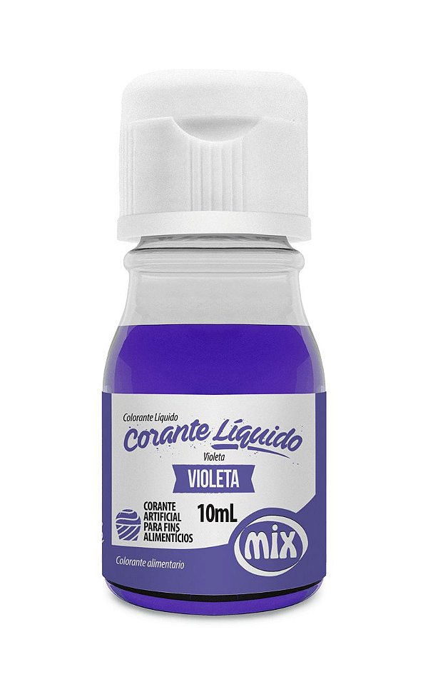 Corante liquido violeta 10ml Mix Rizzo Confeitaria - Loja de Confeitaria |  Rizzo Confeitaria