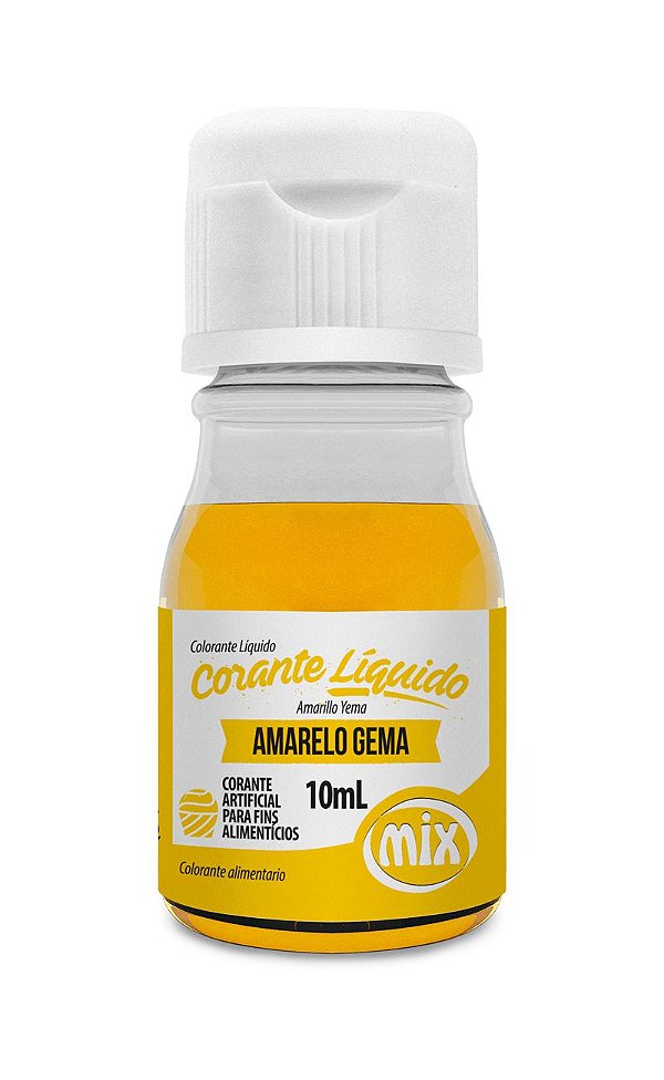 Corante Liquido Amarelo Gema 10ml Mix