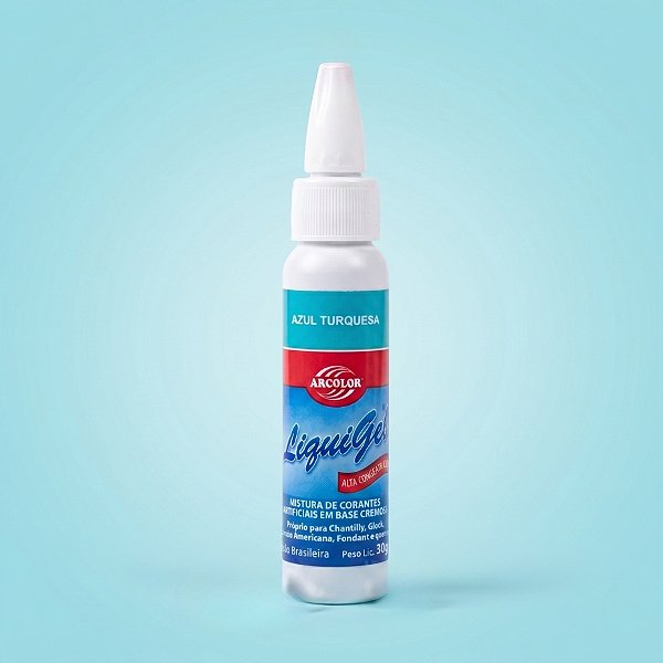 Corante Liquigel Azul Turquesa 30g Arcolor  Confeitaria