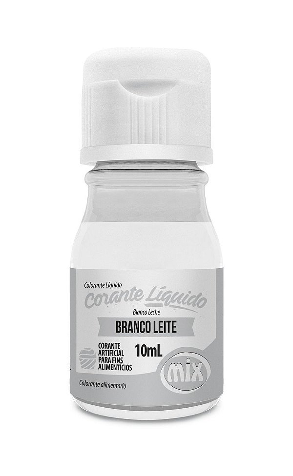 Corante Liquido Branco Leite 10ml Mix