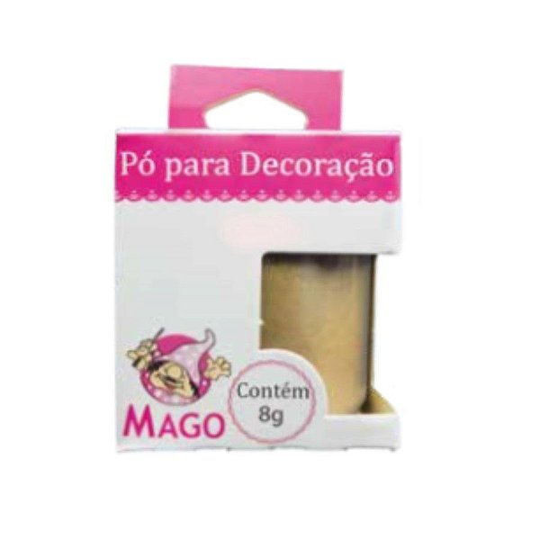 Pó para decoração rosa 8g Mago