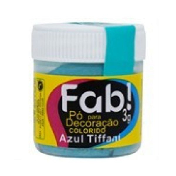 Pó para decoração azul tiffani 3g Fab