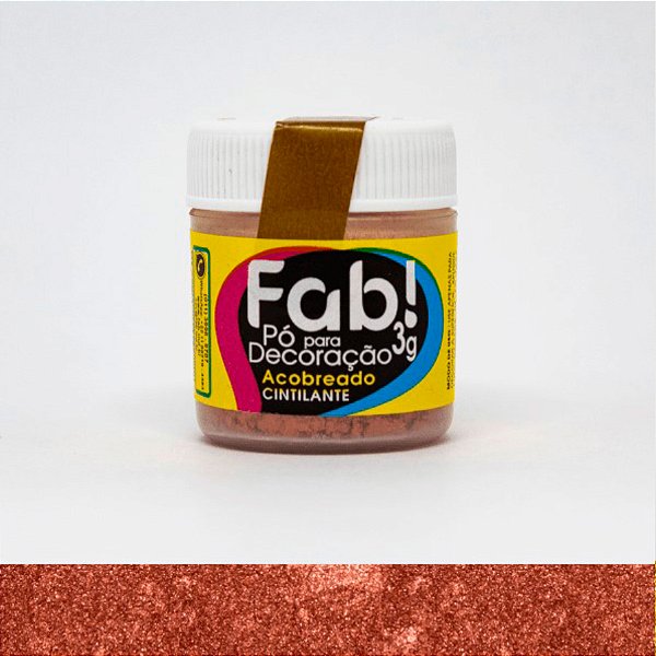 Pó para Decoração Acobreado Cintilante 3g Fab