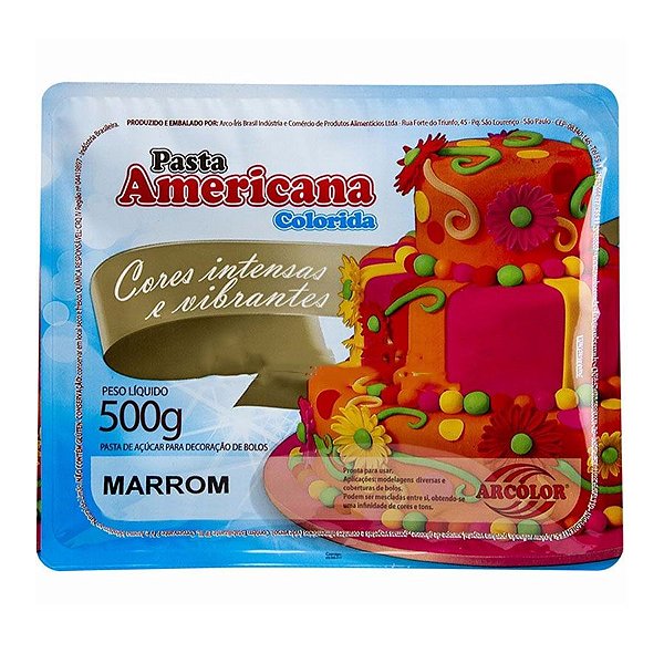 Pasta Americana Marrom 500g Arcolor