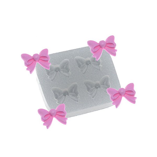 Molde de silicone Quarteto de Lacinhos Ref. 373 Flexarte Rizzo Confeitaria