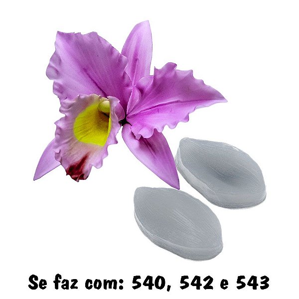Molde de silicone Veiner Orquídea Superior Ref. 543 Flexarte Rizzo Confeitaria
