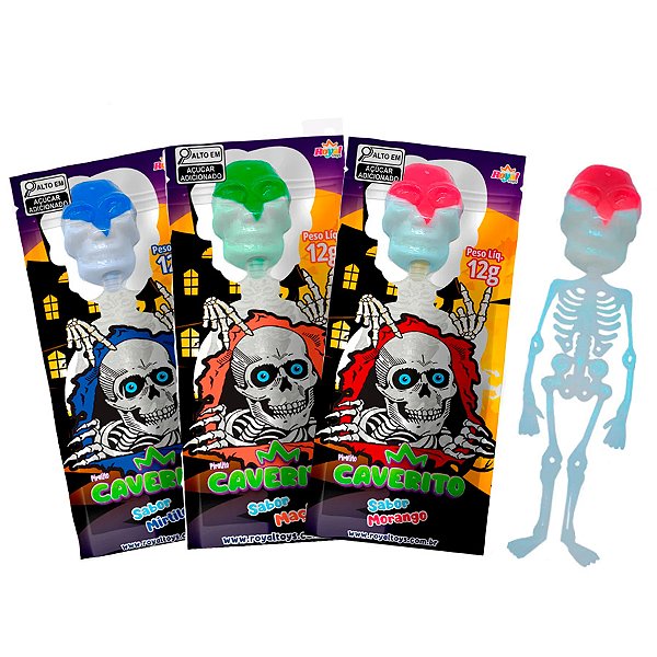 Pirulito Neon Caverito - Cor e Sabor Sortido - 12g - 1 unidade - Rizzo