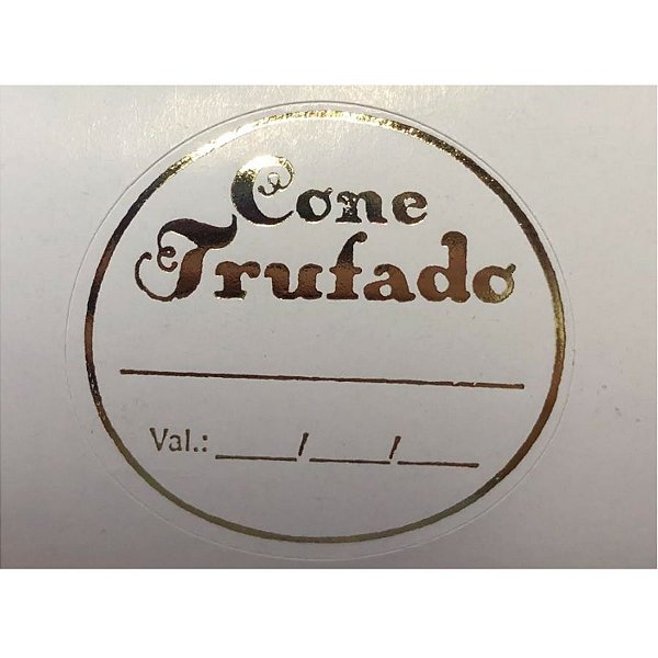 Etiqueta Adesiva Cone Trufado c/ 1000 un. Rizzo Confeitaria