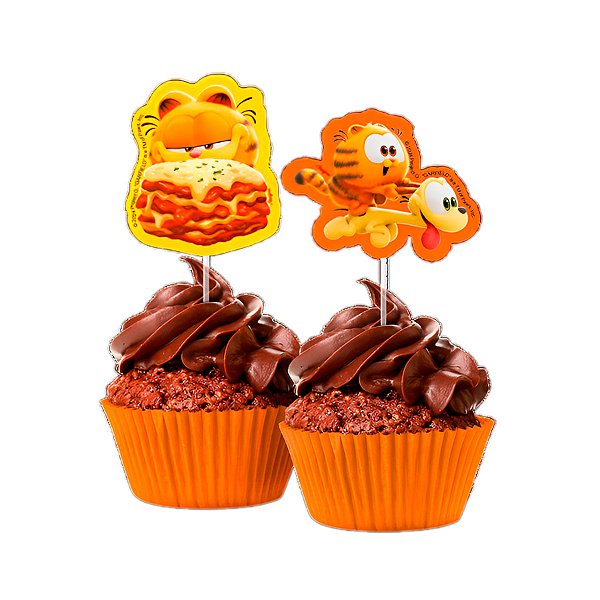 Pick Decorativo para Doces - Garfield - 8 unidades - Regina - Rizzo