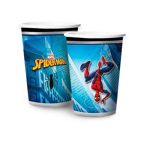 Copo de Papel - Spider Man - 180ml  - 8 unidades - Regina - Rizzo