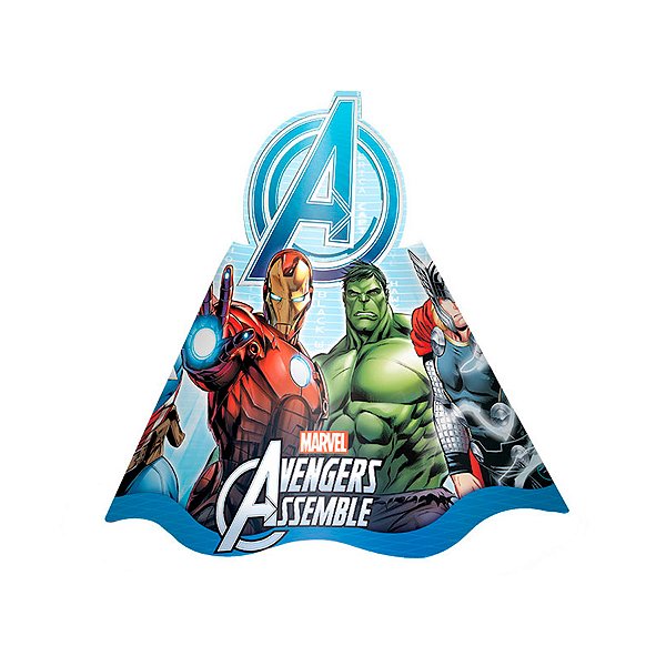 Chapéu de Aniversário - Avengers Animated - 8 unidades - Regina - Rizzo