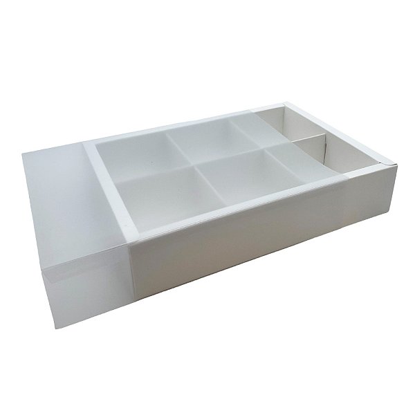 Caixa 6 Pães de Mel - Branca - 24x17x5cm - 12 unidades - Rizzo