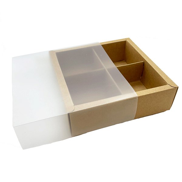 Caixa 4 Pães de Mel - Kraft - 16,5x16,5x5cm - 1 unidade - Rizzo