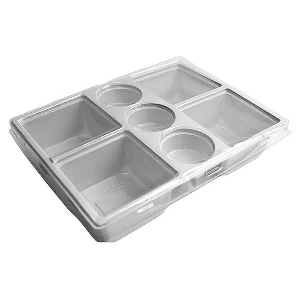 Caixa Fondue Branco - 25x18x5cm - 5 unidades - Rizzo