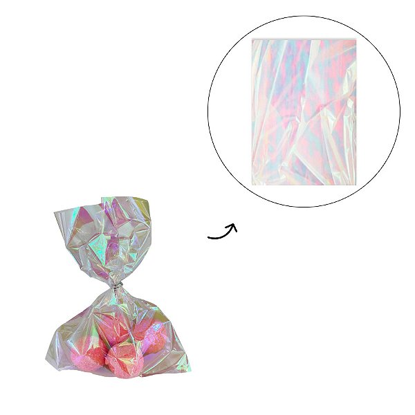 Saco Celofane Nacarado - 10x15cm - 50 unidades - Rizzo