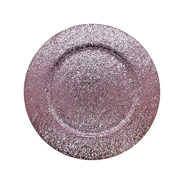 Sousplast Glitter Rosa - 33cm - 1 unidade - Cromus - Rizzo