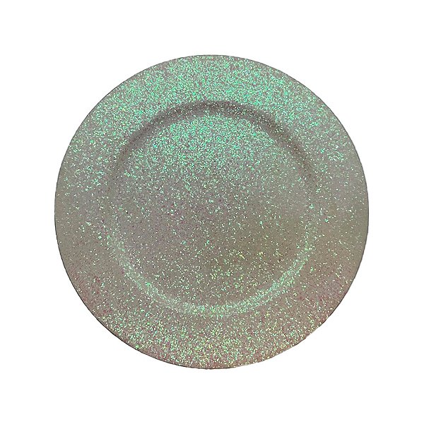 Sousplast Glitter Nacarado - 33cm - 1 unidade - Cromus - Rizzo
