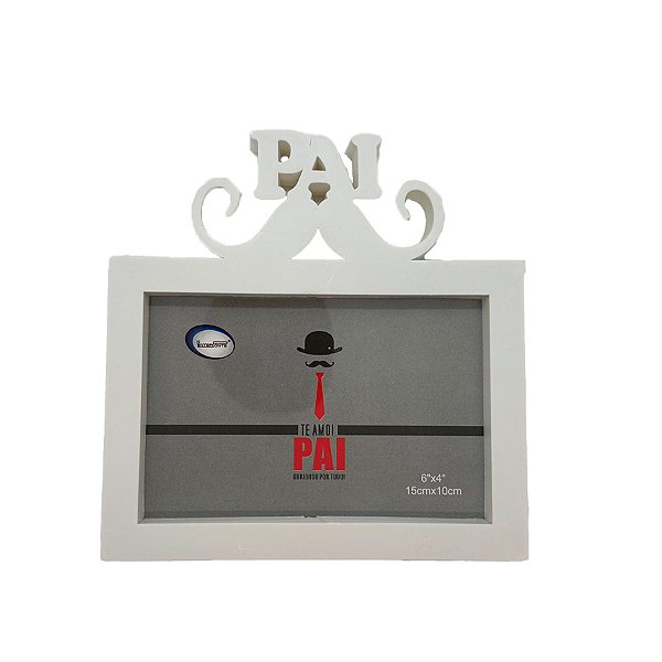 Porta Retrato Bigode - Te Amo Pai - 16,8x17,3cm - 1 unidade - Rizzo
