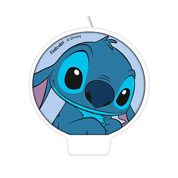 Vela Plana Adesivada - Stitch New - 1 unidade - FestColor - Rizzo