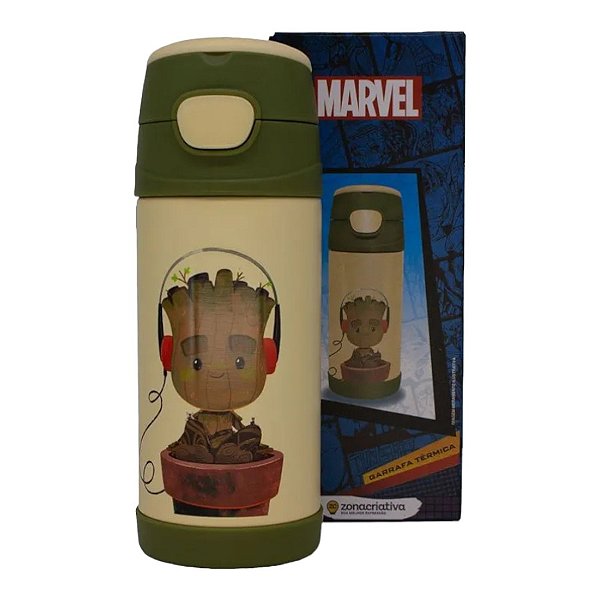 Garrafa Térmica com Canudo Groot - 350ml - 1 unidade - Zona Criativa - Rizzo