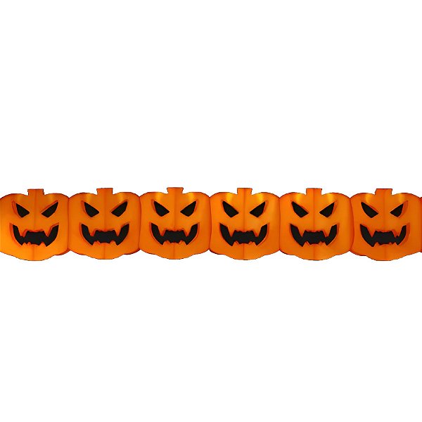 Enfeite Decorativo de Halloween - Guirlanda Abóbora - Laranja - 1 unidade - Girotoy - Rizzo