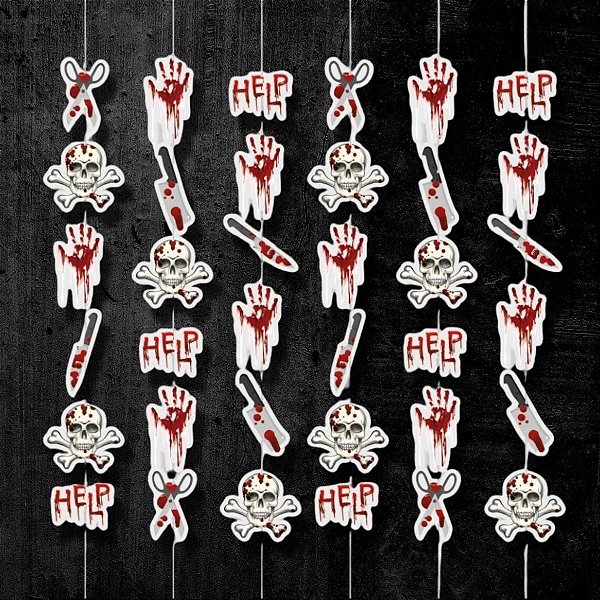 Cortina Decorativa - Help Halloween - 6 unidades - Cromus - Rizzo