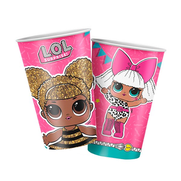 Copo de Papel - Lol Surprise 2 - 180ml - 8 unidades - Regina - Rizzo