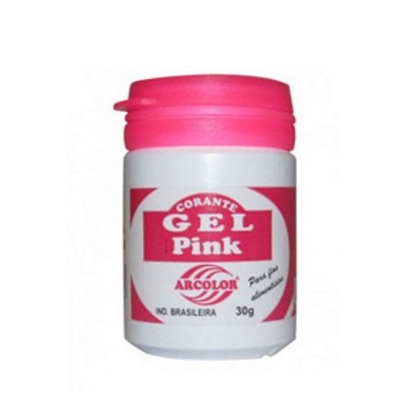 Corante Gel Pink 30 g Arcolor Rizzo Confeitaria