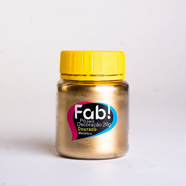 Pó para Decoração Dourado Metálico 20g - 1 unidade - Fab - Rizzo