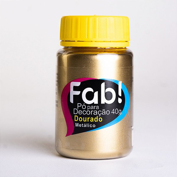 Pó para Decoração Dourado Metálico 40g - 1 unidade - Fab - Rizzo