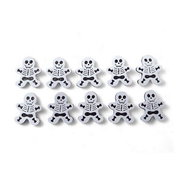 Aplique Decorativo Halloween - Esqueleto - 4cm - 10 unidades - Rizzo