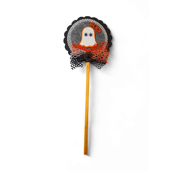 Palito Decorativo Halloween - Fantasminha Boo! - 29cm - 1 unidade - Rizzo