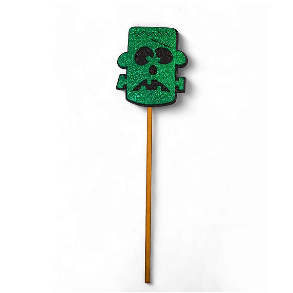 Palito Decorativo Halloween - Frankenstein - 31cm - 5 unidades - Rizzo
