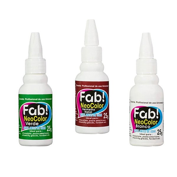 Kit 3 Corantes Profissional NeoColor de Natal - 3 unidades - Fab - Rizzo