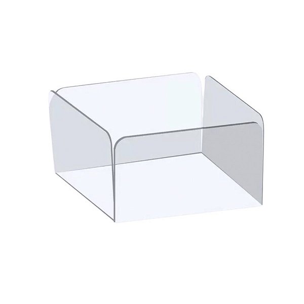Forminha para Doces 4 Pétalas Quadrada - Transparente - 3,5x3,5cm - 500 unidades - Rizzo