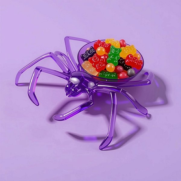 Porta Doces - Aranha - Roxo - 1 unidade - Cromus - Rizzo
