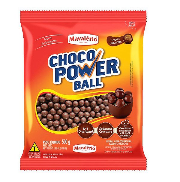 Choco Power Ball Chocolate ao Leite 500 g Mavalério Rizzo Confeitaria