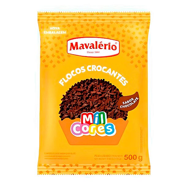 Flocos Crocante Mil Cores Sabor Chocolate - 500 g - Mavalério