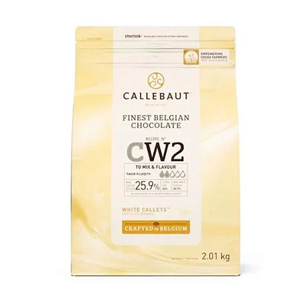 Chocolate Belga Callebaut - Gotas Branco - CW2-BR-U76 - 2,01 kg - Rizzo