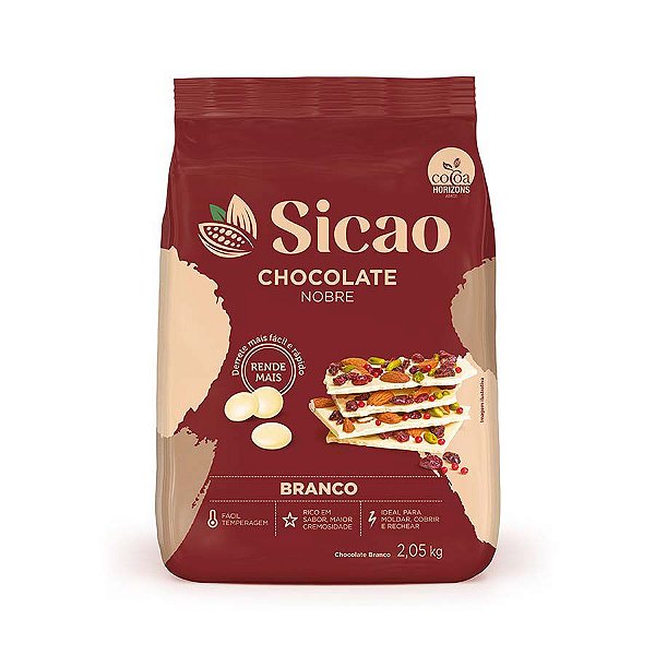 Chocolate Nobre Branco - Gotas - 2,05 kg  - 1 unidade - Sicao - Rizzo