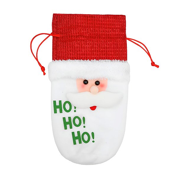 Adorno para Garrafa de Natal - Papai Noel - 30cm - 1 unidade - Cromus - Rizzo